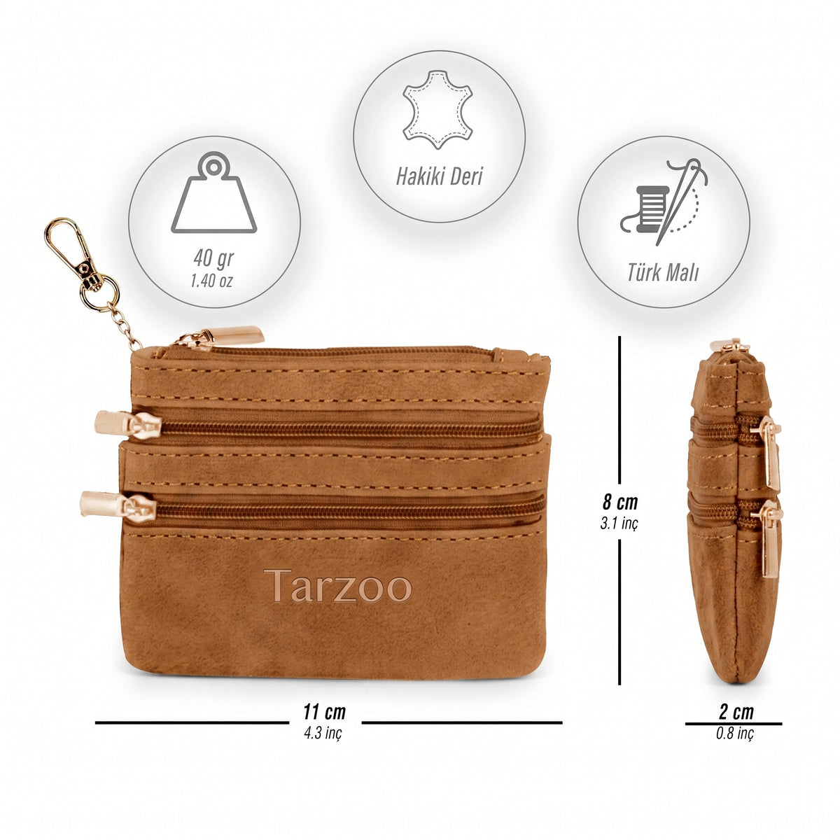 Mini Boy Kese Cüzdan Unisex Hakiki Deri Rfid Korumalı