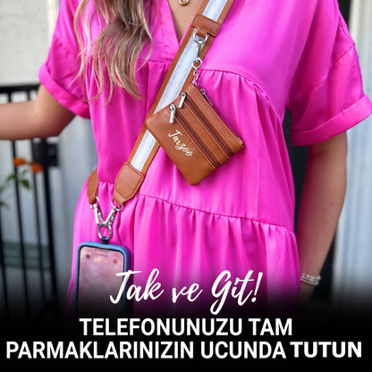 Fermuarlı Cepli Klipsli ve Taşınabilir Askı