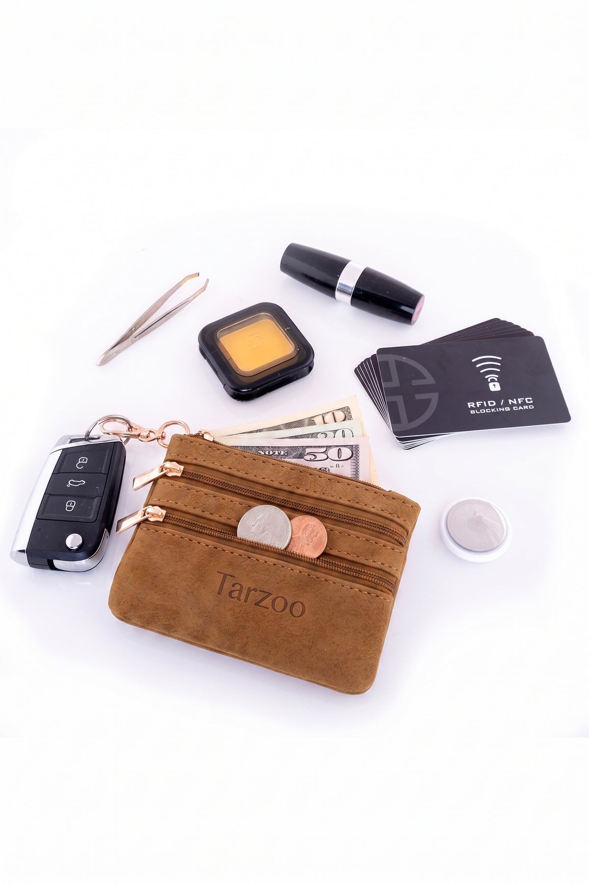 Mini Boy Kese Cüzdan Unisex Hakiki Deri Rfid Korumalı
